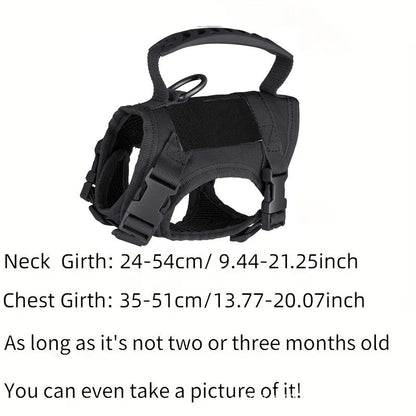 Tactical Cat Harness Leash Set Escape-Proof Adjustable Vest with Handle Mesh Breathable Design for Outdoor Walks Cat Gear - Needora