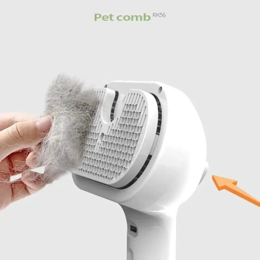Upgraded Pet Steam Brush Spray Grooming Comb Hair Removal Cleaning Tool Steamy Floating for Dogs Cats Accessories Styling - Needora