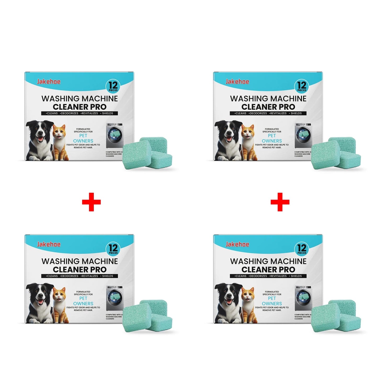 Washing Machine Cleaner for Pet Owners Eliminating Pet Odors Remove Pet Hair Cleaning Washing Machine Slots Cleaning Agent 12PCS - Needora