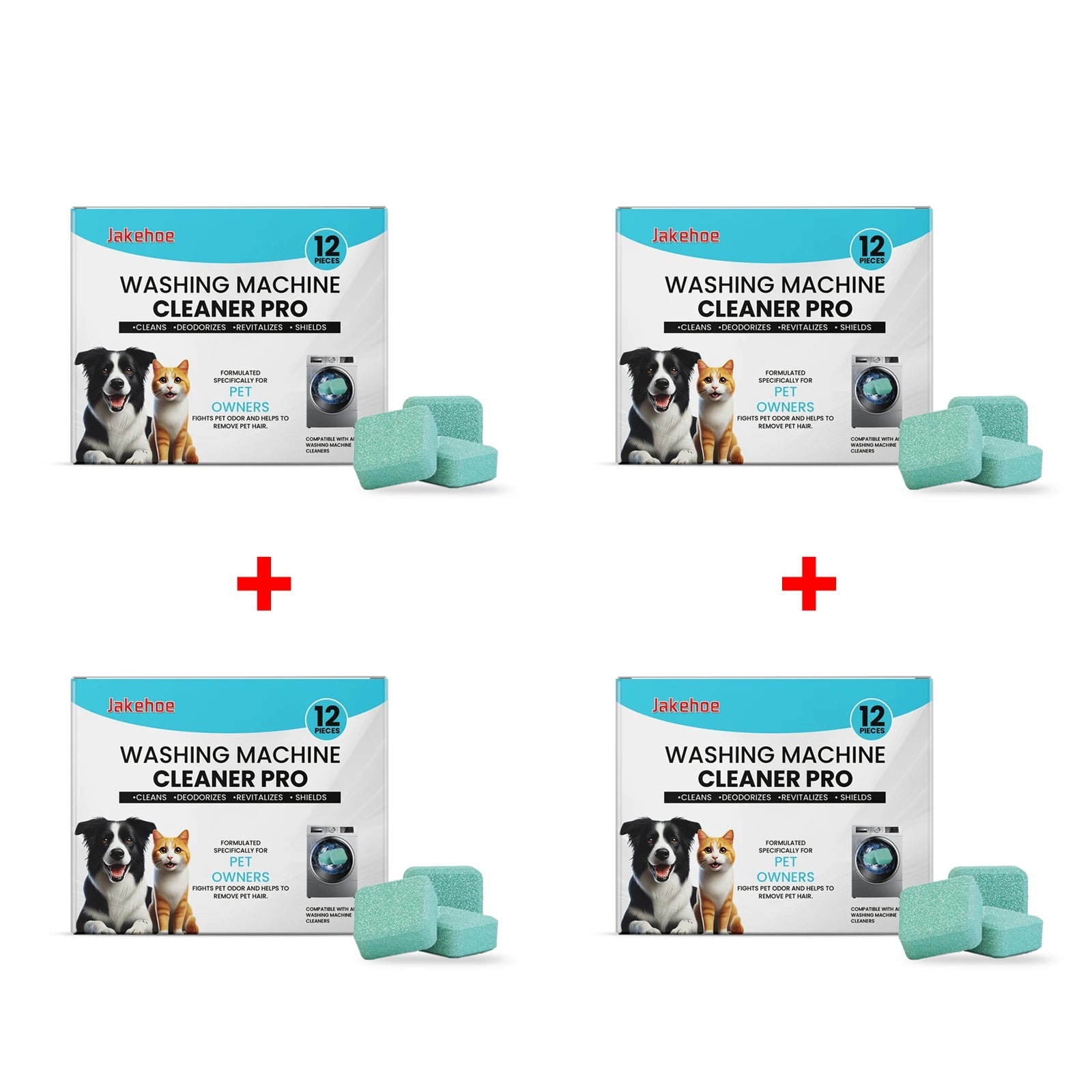 Washing Machine Cleaner for Pet Owners Eliminating Pet Odors Remove Pet Hair Cleaning Washing Machine Slots Cleaning Agent 12PCS - Needora