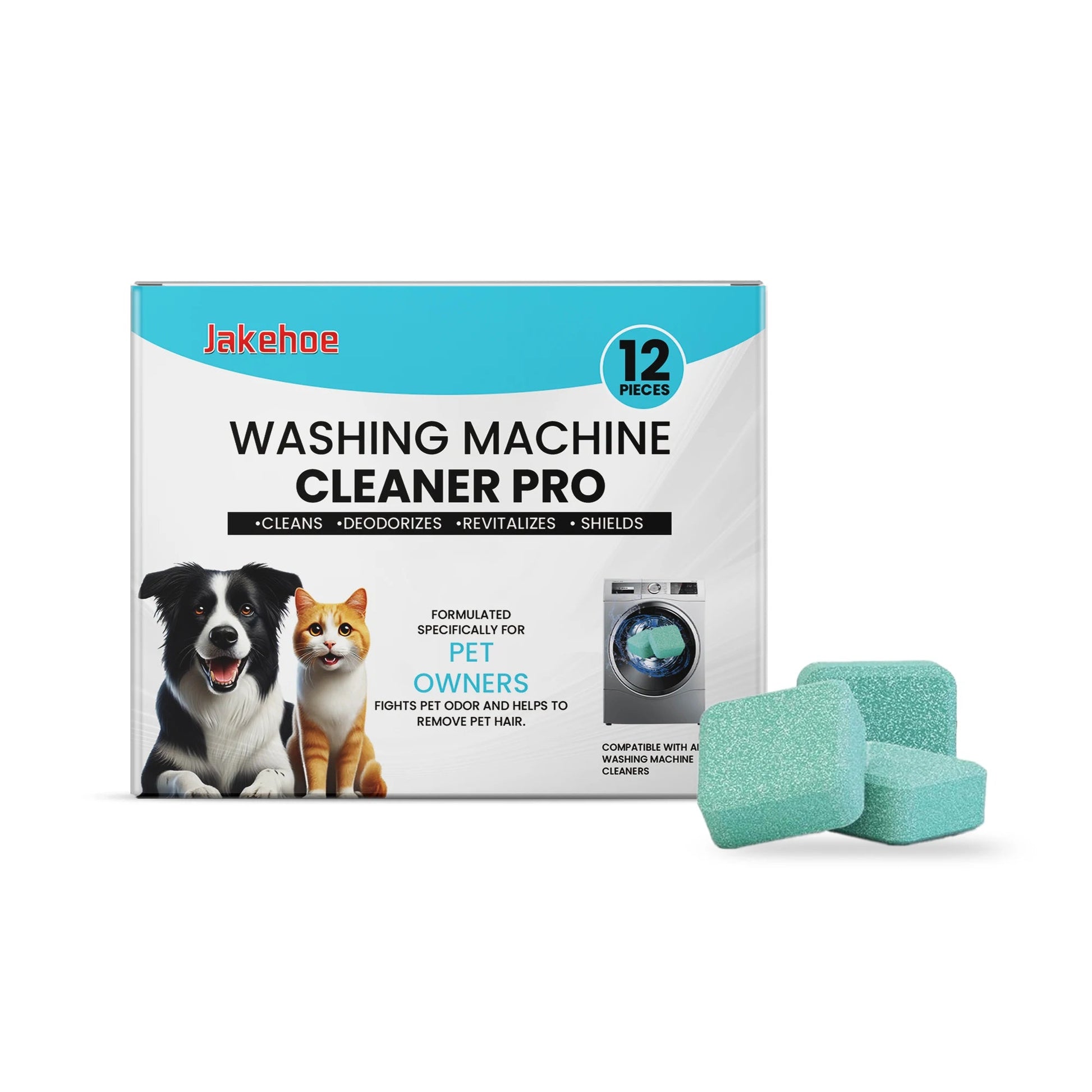 Washing Machine Cleaner for Pet Owners Eliminating Pet Odors Remove Pet Hair Cleaning Washing Machine Slots Cleaning Agent 12PCS - Needora