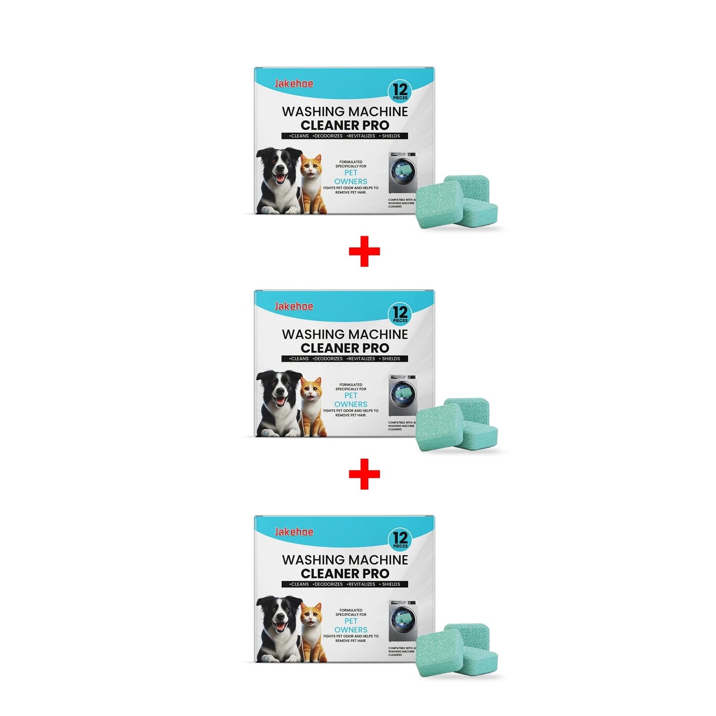 Washing Machine Cleaner for Pet Owners Eliminating Pet Odors Remove Pet Hair Cleaning Washing Machine Slots Cleaning Agent 12PCS - Needora