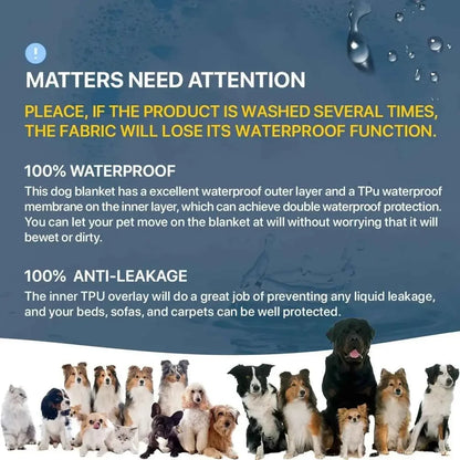 Waterproof Dog Blanket for Couch & Bed – Double-Sided Reversible Furniture Protector - Needora