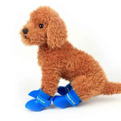 Waterproof Dog Rain Boots – 4-Pack Anti-Slip Paw Protectors for Dogs & Cats