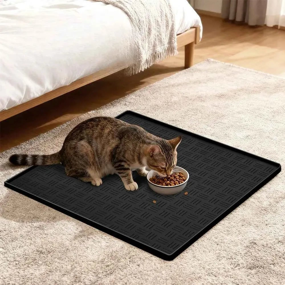 Waterproof Silicone Pet Feeding Mat – Non-Slip Dog & Cat Food Bowl Placemat | Large Easy-Clean Floor Protector - Needora