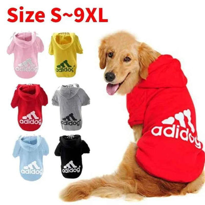 Winter Dog Clothes Adidog Sport Hoodies Sweatshirts Warm Coat Clothing for Small Medium Large Dogs Big Dogs Cat Pets Puppy Outfi - Needora