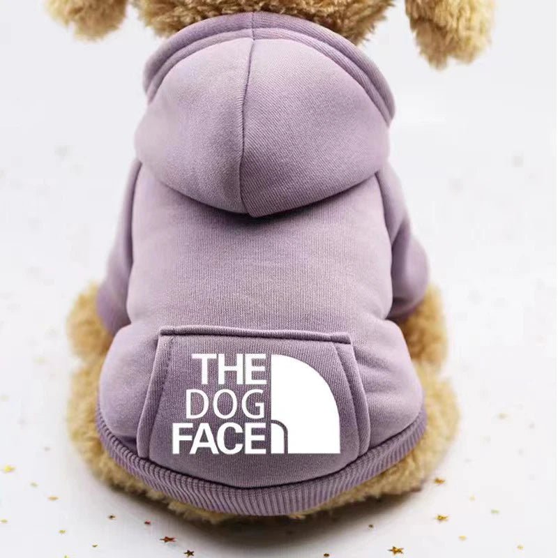 Winter Hooded Dog Sweatshirt with Pocket Fleece Lined Warm Pullover for Small Dogs like Teddy and Bichon Sports Wind Style ﻿ - Needora