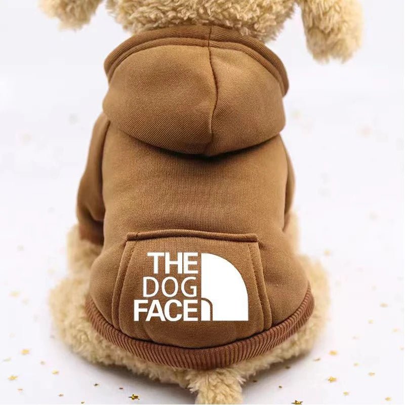 Winter Hooded Dog Sweatshirt with Pocket Fleece Lined Warm Pullover for Small Dogs like Teddy and Bichon Sports Wind Style ﻿ - Needora