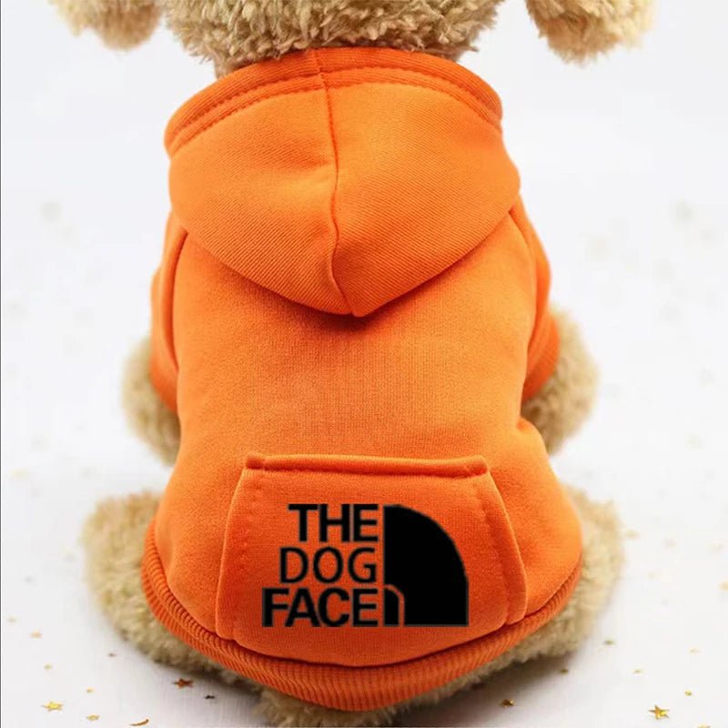 Winter Hooded Dog Sweatshirt with Pocket Fleece Lined Warm Pullover for Small Dogs like Teddy and Bichon Sports Wind Style ﻿ - Needora