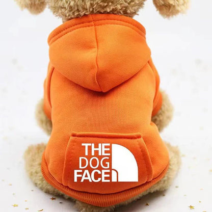 Winter Hooded Dog Sweatshirt with Pocket Fleece Lined Warm Pullover for Small Dogs like Teddy and Bichon Sports Wind Style ﻿ - Needora