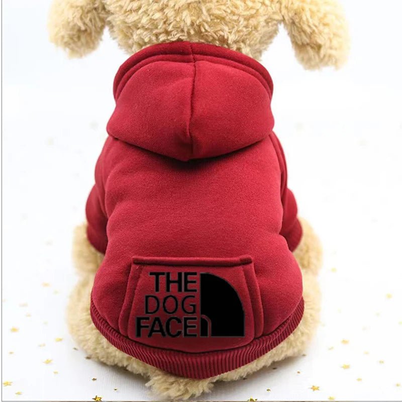 Winter Hooded Dog Sweatshirt with Pocket Fleece Lined Warm Pullover for Small Dogs like Teddy and Bichon Sports Wind Style ﻿ - Needora