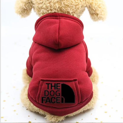 Winter Hooded Dog Sweatshirt with Pocket Fleece Lined Warm Pullover for Small Dogs like Teddy and Bichon Sports Wind Style ﻿ - Needora