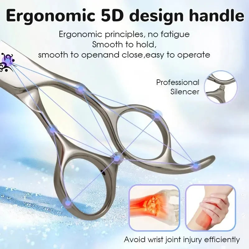 Yijiang Professional 7.5/8/9.0 Inch Pet Grooming Scissors Set of 4 Straight Curved Thinner Chunker Blender Scissors Set - Needora